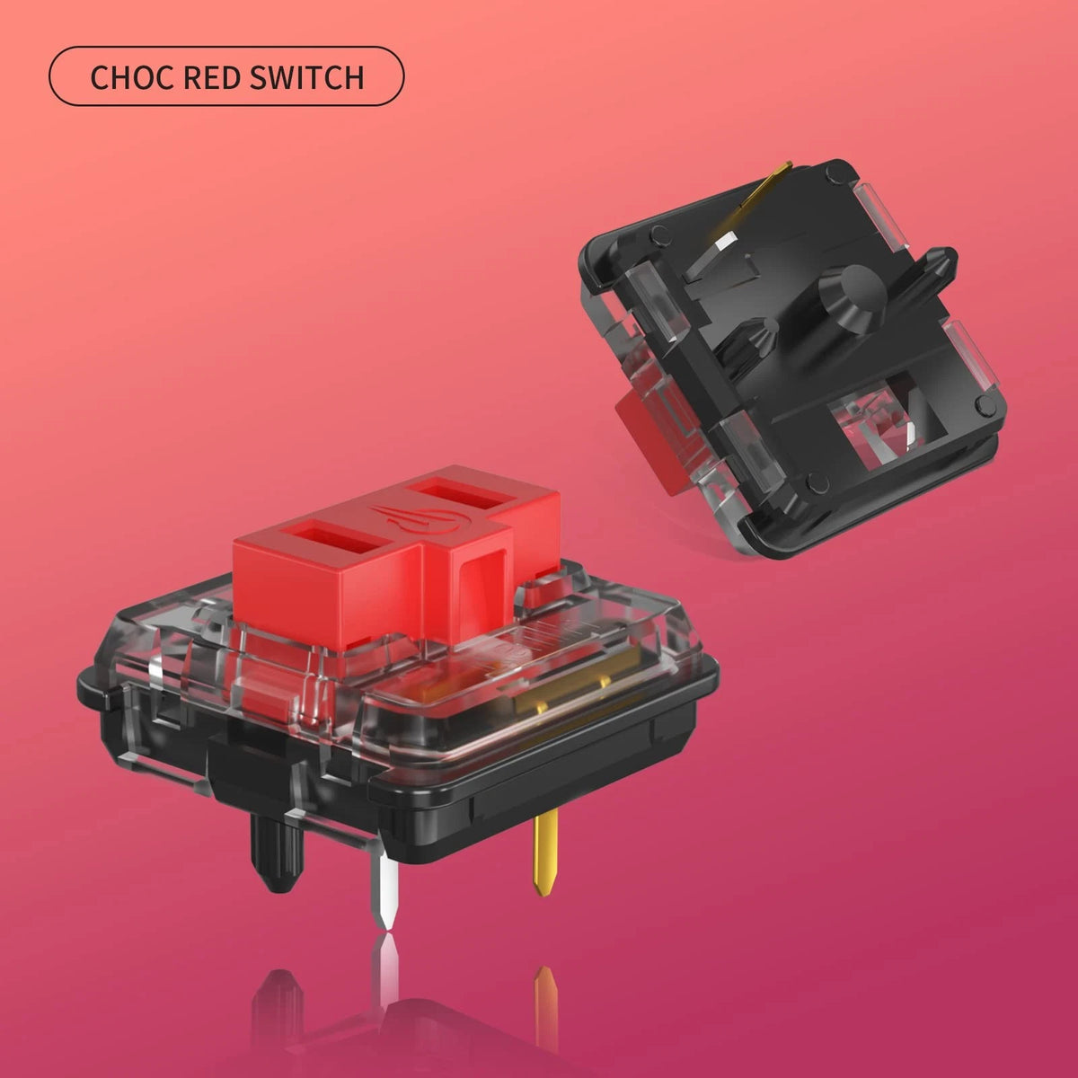 KAILH Official Store Low Profile Switch 1350 Chocolate 10PCS, Choc Red