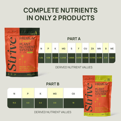 Strive Fertilizer Part A Package - Veg + Bloom General Hydroponic 1000g