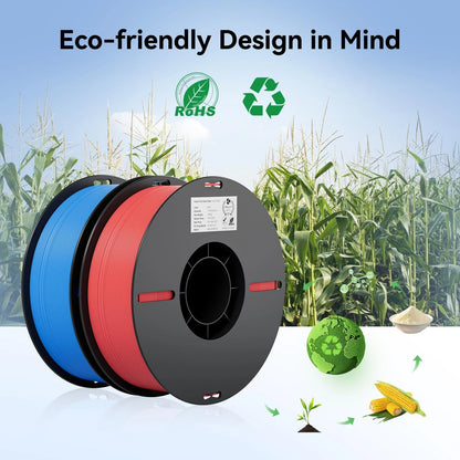 Creality 3D Printer Filament 1.75 millimeters, Pla-red+yellow+blue+grey