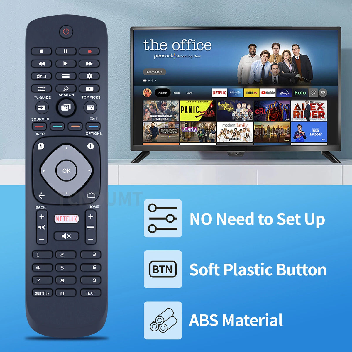 HOF16H303GPD24 Remote Control For Philips TV 398GR08BEPHN0011HL 43PUS6262/12