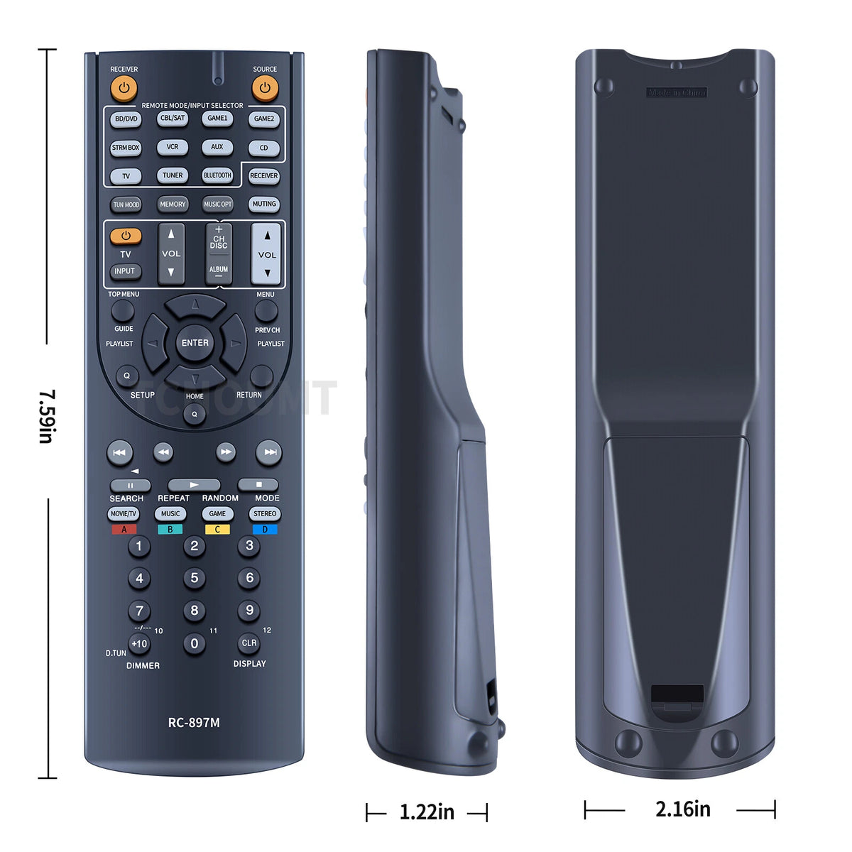 RC-897M Remote Control For Onkyo Receiver HT-R494 HT-S5800 TX-SR343