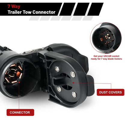 Trailer Tow Hitch Receptacle Installation Kit Rear Bumper Tail Brake Lights