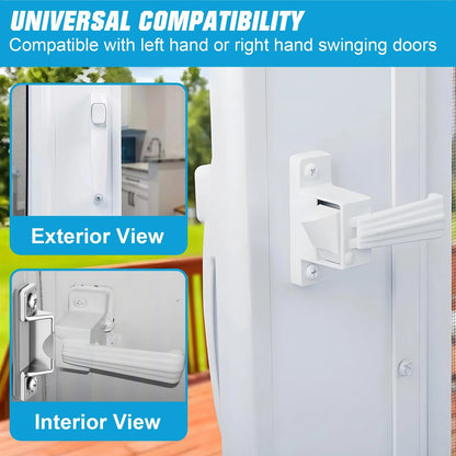 Screen Door Latch Replacement Kit for Storm Door(3,Silver) Silver