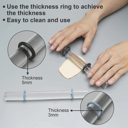 14 Polymer Clay Tools Acrylic Roller Rolling Pin with Thickness 14 Pcs
