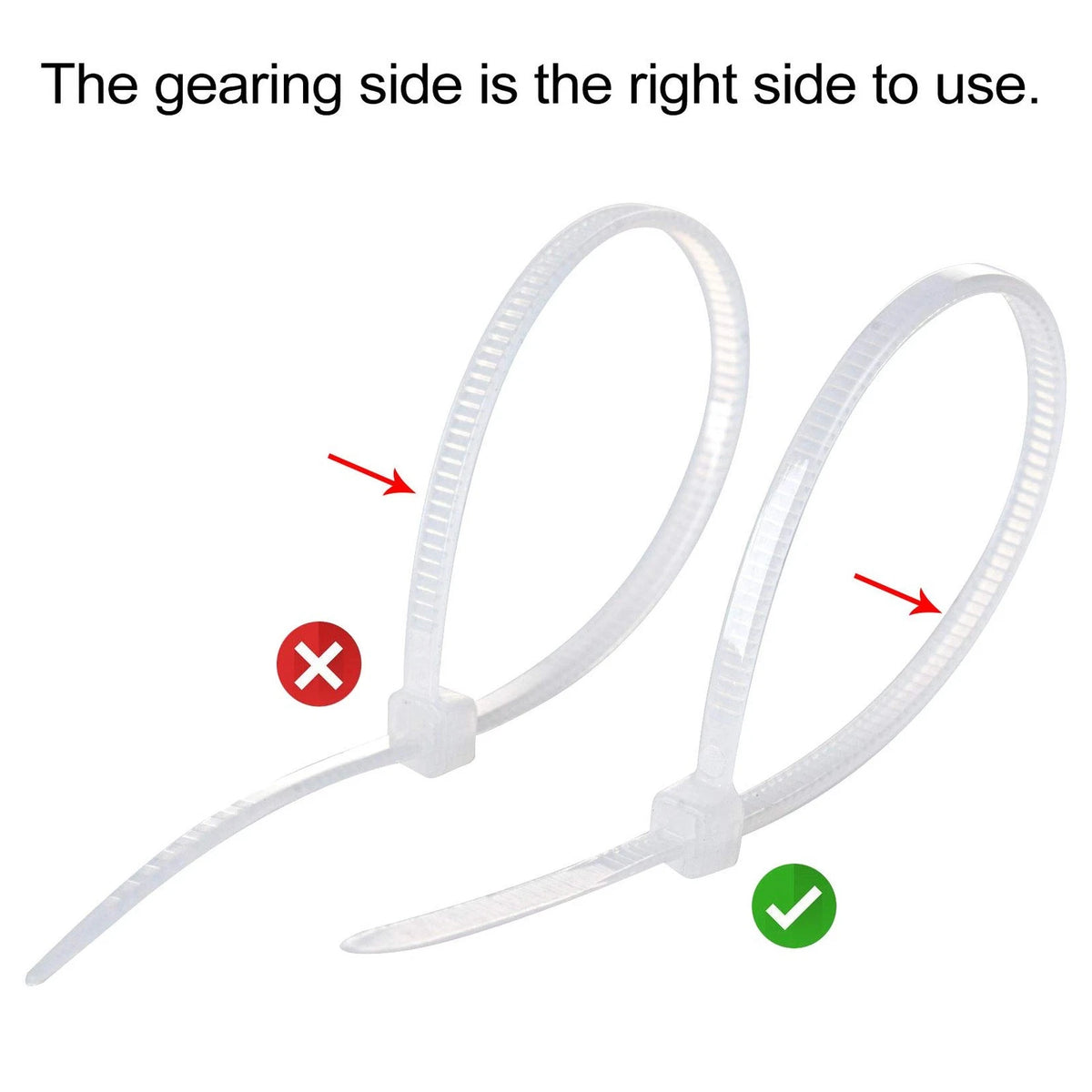 3/4" Strong Back-Glue Self Adhesive White Cable Zip Tie 100 Piece,