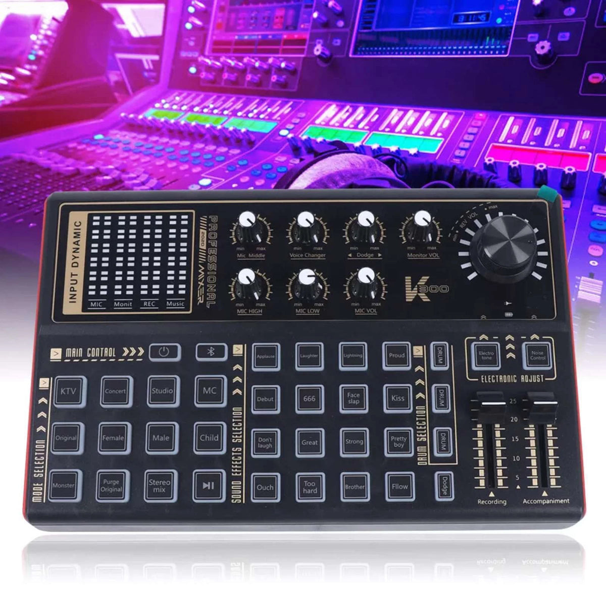 1set K300 Sound Card High Quality Recording Equipment For Live Broadcasts