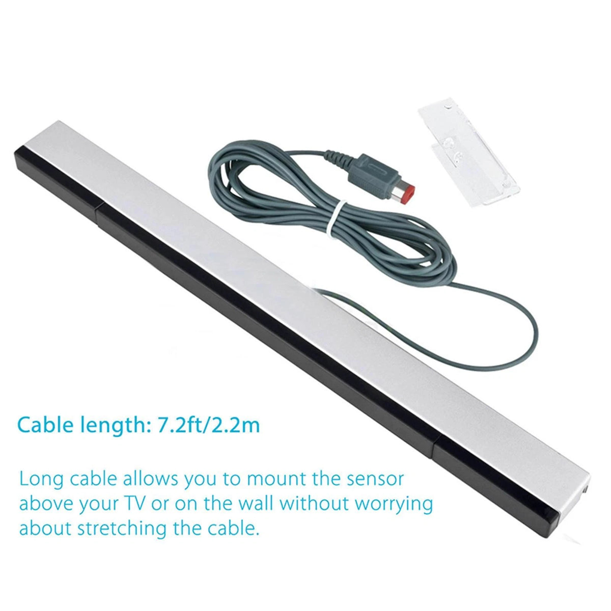 Wired Remote Motion Sensor Bar IR Infrared Ray Inductor For Nintendo Wii / Wii U