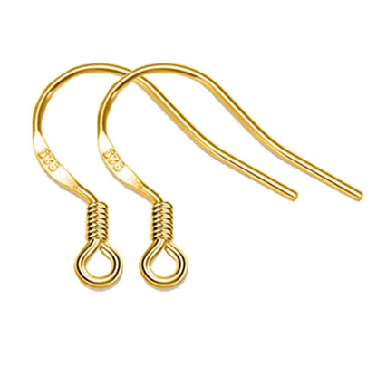 Earring Hooks - 120 PCS/60 Pairs Gold plated copper Regular 18K 2