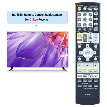 RC-651M Remote Control For Onkyo Receiver HT-L970 TX-SR573S TX-SR603XS