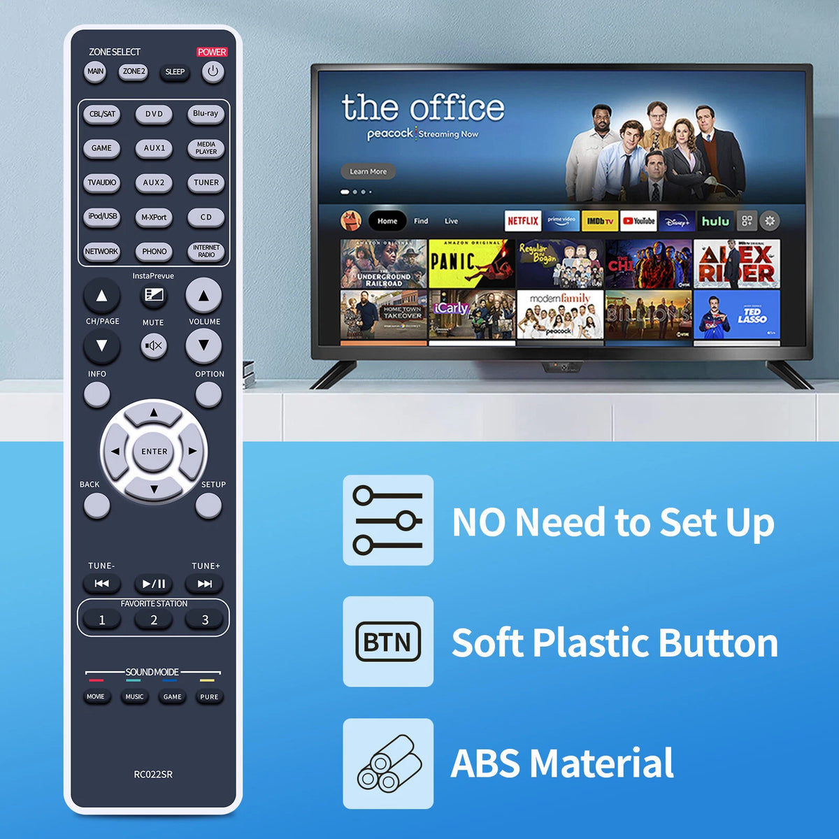 RC022SR Remote Control For Marantz AV Receiver 30701014300AM SR6008