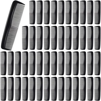 Didaey 50 Pcs Pocket Combs for Men 5 Inch Cutting with Wide and Small, Black
