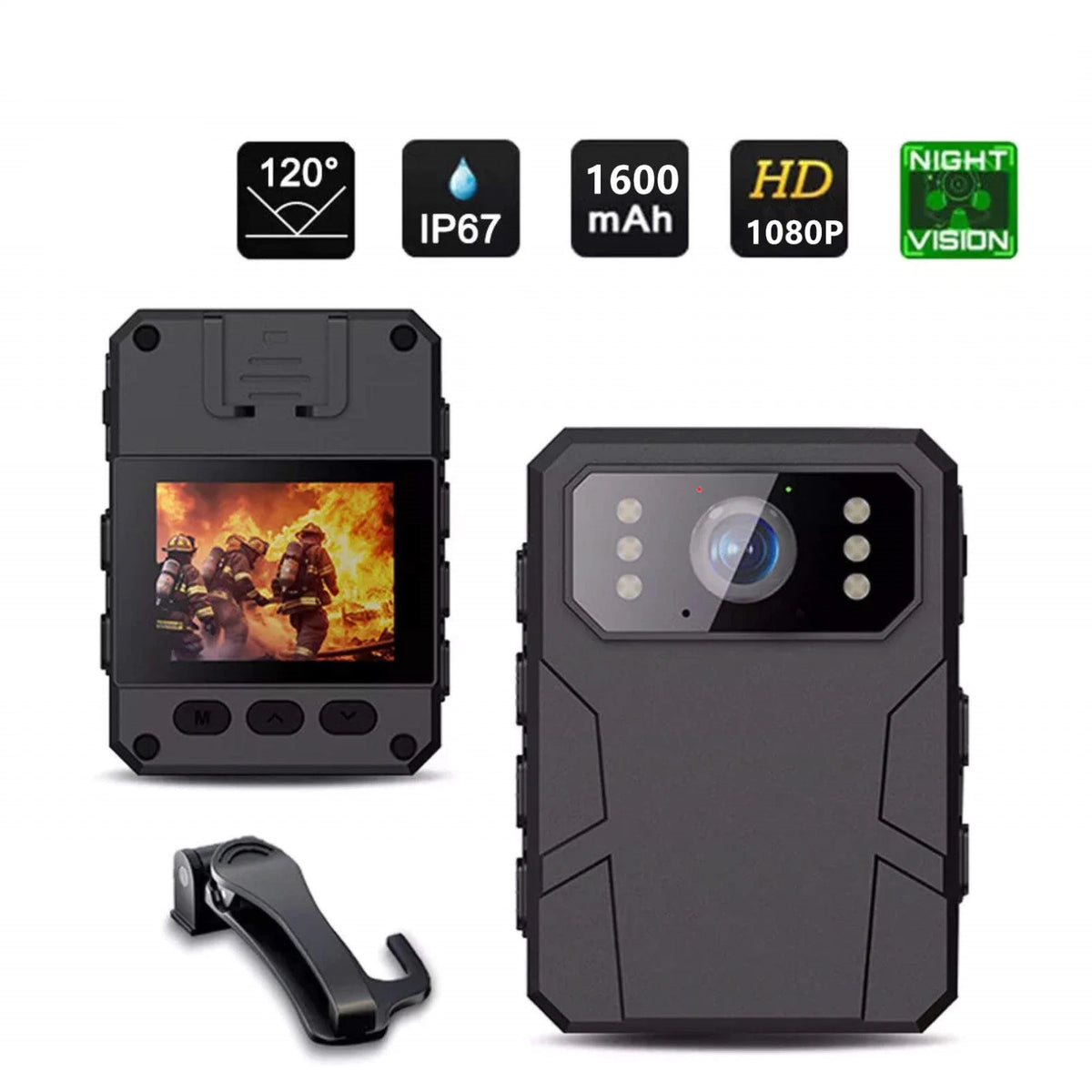 1080P Law Enforcement Cam Body Camera Recorder w/ Audio Night Vision Record 128G