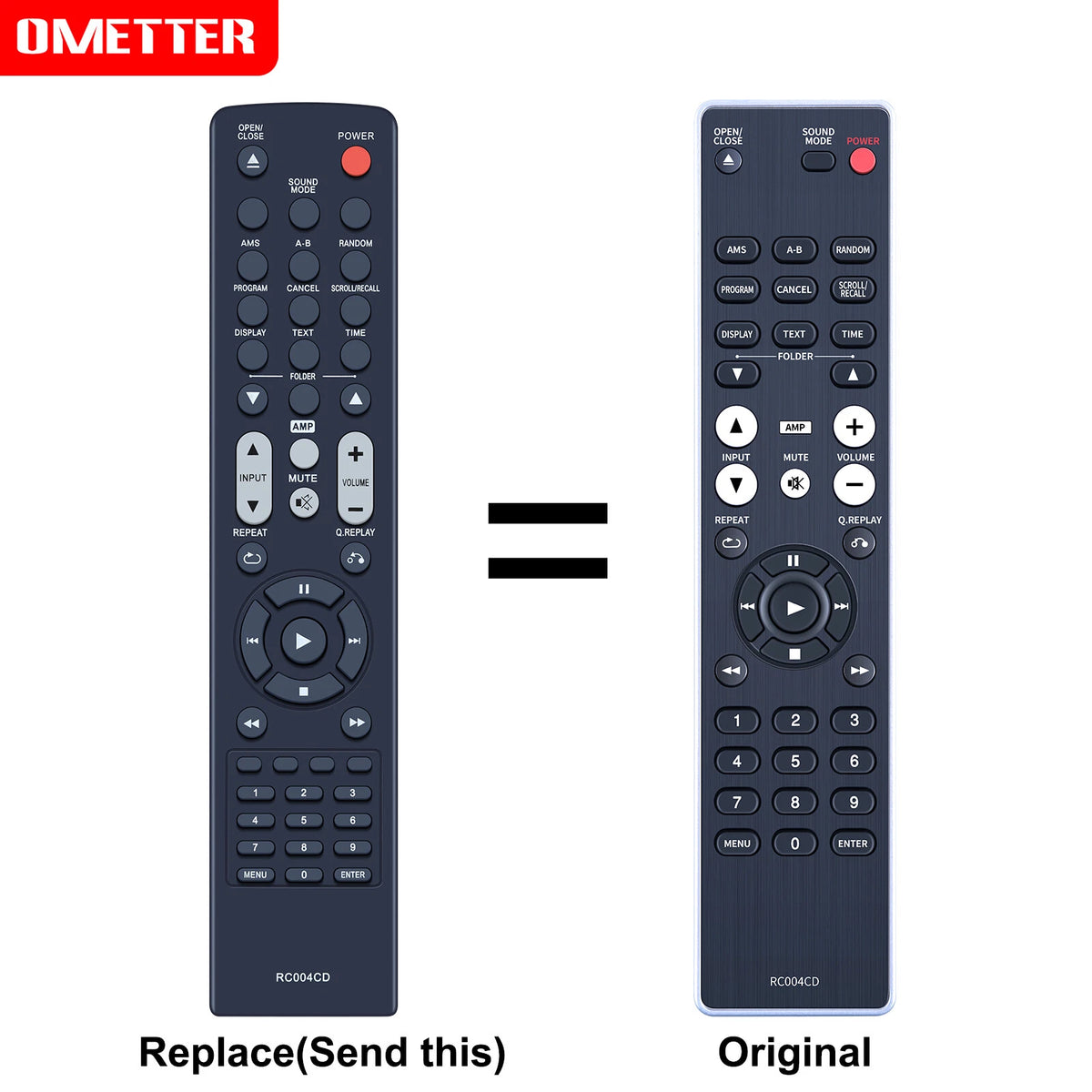 RC004CD Replacement Remote Control For Marantz CD Player CD-6004 CD6004