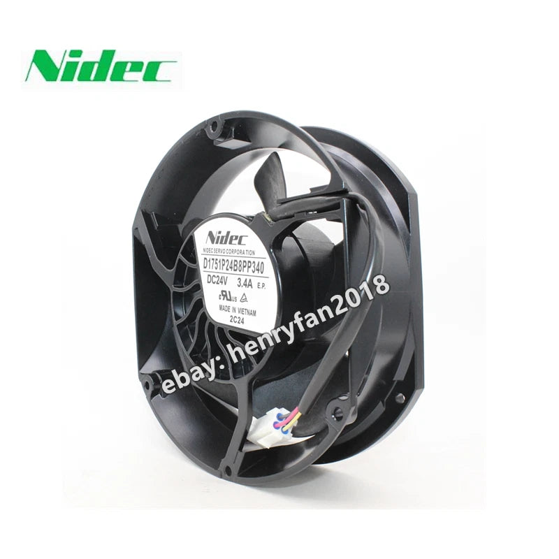 Nidec SERVO D1751P24B8PP340 DC 24V 3.4A 172*150*51MM 4-Pin Inverter Cooling Fan