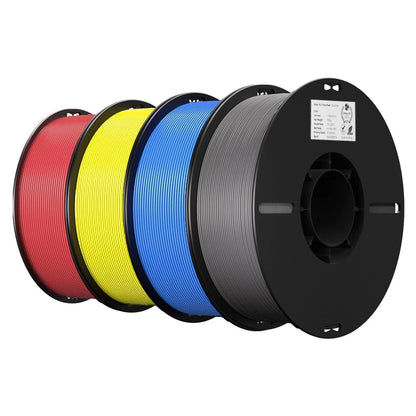 Creality 3D Printer Filament 1.75 millimeters, Pla-red+yellow+blue+grey