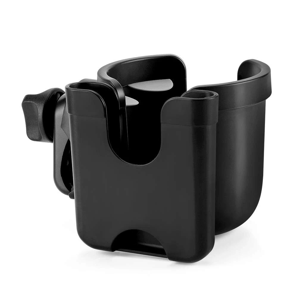 Accmor Stroller Cup Holder with Phone Holder, 1 Count (Pack of 1), All Black