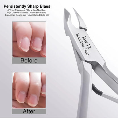 UM Supplies Cuticle Trimmer | Hangnail Remover | Extremely Jaw 12, Silver