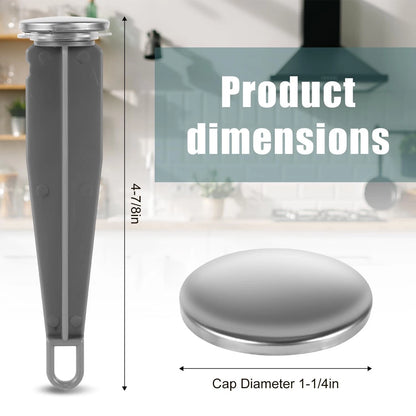 2pcs Sink Drain Parts, Lavatory Pop Up Stopper Assembly Medium, Grey,grey