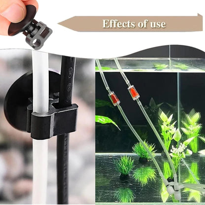 20 PCS Aquarium Suction Cup Clips Professional Fish Tank Black