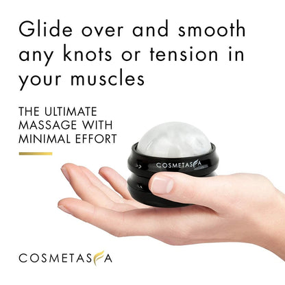 Cosmetasa Massage Roller Ball- Soothes Back, Shoulder, and Foot. Self, White