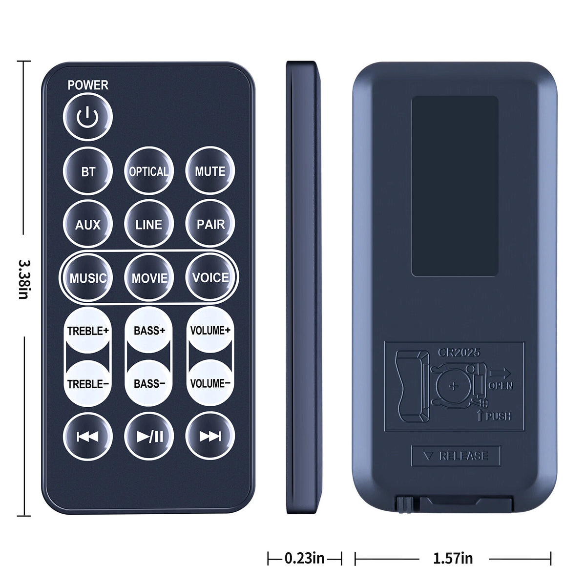 Remote Control For Seiki SSB-1400 SSB1400 Bluetooth Sound Bar System