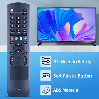RC7010Q Remote Control For Quasar LED TV SQ3202 SQ5002 SQ5003 Q32HST1 SQ240W