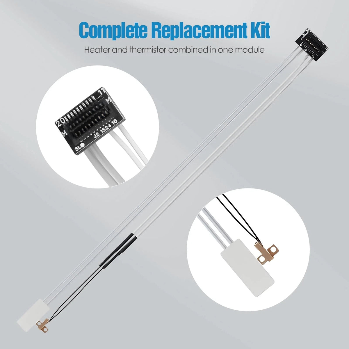 QIMATOP Ceramic Heater Cartridge & Thermistor Cable Kit for Bambu A1/A1 Mini