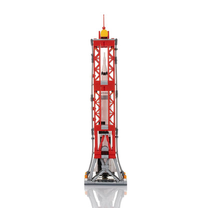 Block Builder Rocket Launch 11 inches x 4.75 x 3.14 inches, White