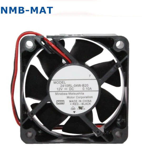 NMB 2410RL-04W-B20 Axial Fan DC 12V 0.10A  60x60x25mm Cooling Fan Ball bearing