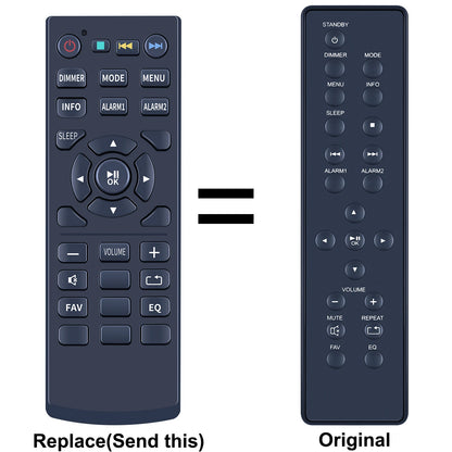 Replacement Remote Control For Tevion Player IWR 294 IWR394