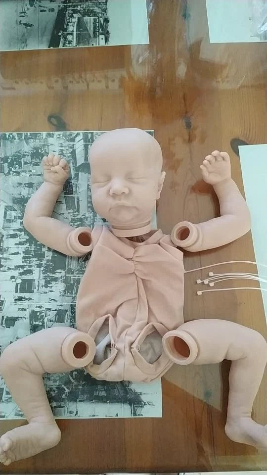 Angelbaby Unpainted Reborn Baby Doll Kits with Cloth Body 17 17 Inches, Lay
