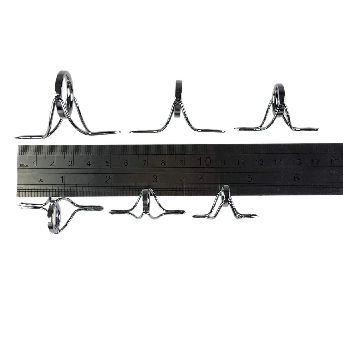 QualyQualy 6pcs Spinning Fishing Rod Guides Repair 2.2", D -