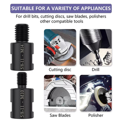 4x Adapter 5/8" 11 Female to M10/M14 Male  for Angle Grinder Electric Drill