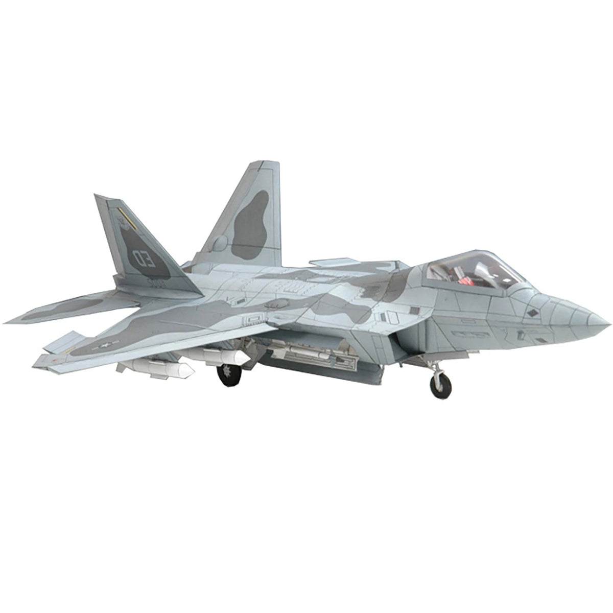 1/33 F22 Fighter Plane Paper Model Military Puzzle Paper Aircraft Unassembled