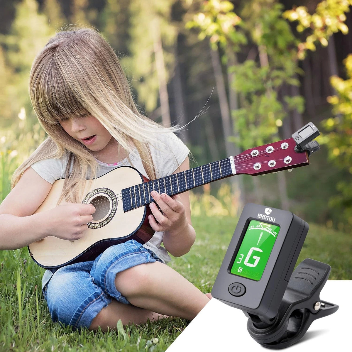 BROTOU Guitar Tuner Clip-On Digital JT-01 Tuner+Capo, Tuner+Cpao