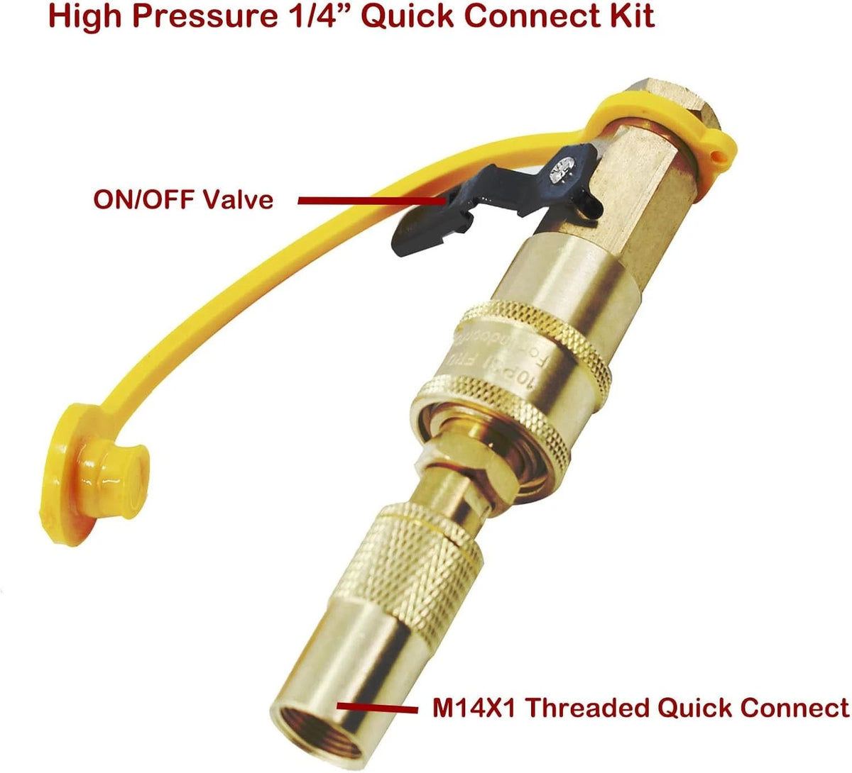 MENSI 1/4" Propane Adapter Quick Disconnect Fitting Compatible for Brass