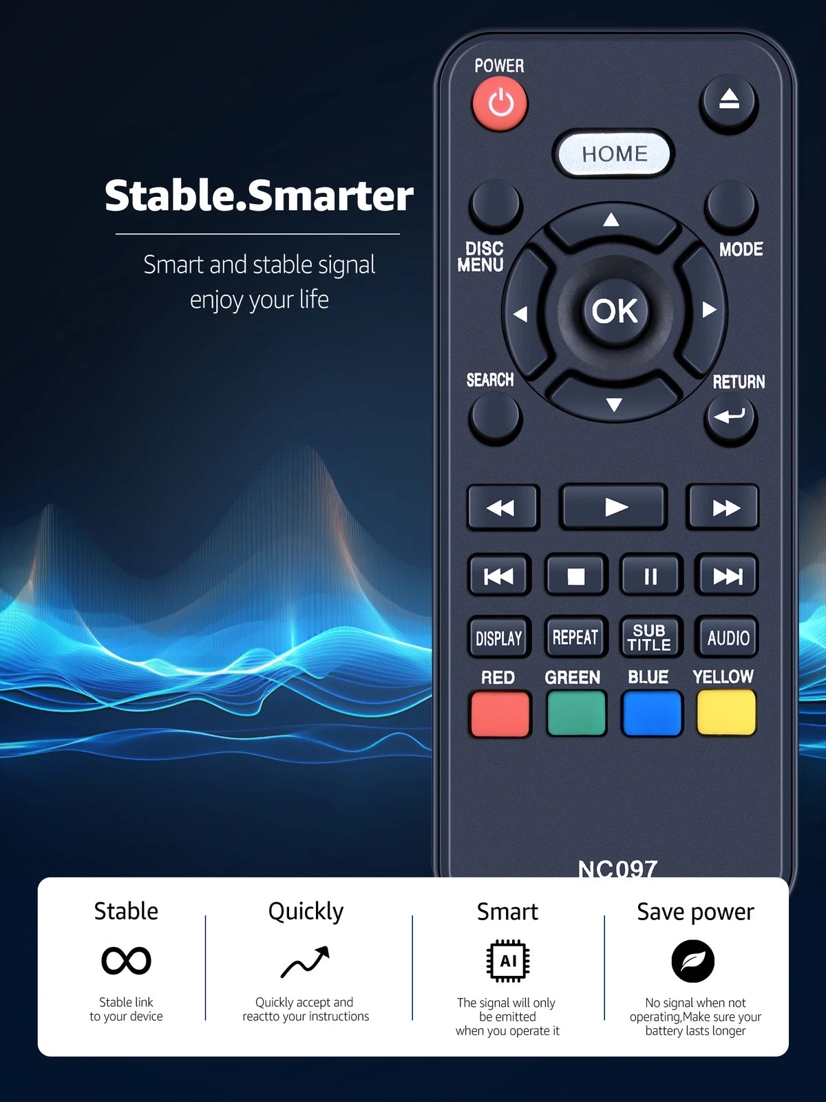 NC097 NC097UL Remote Control For Sanyo FWBP807FP