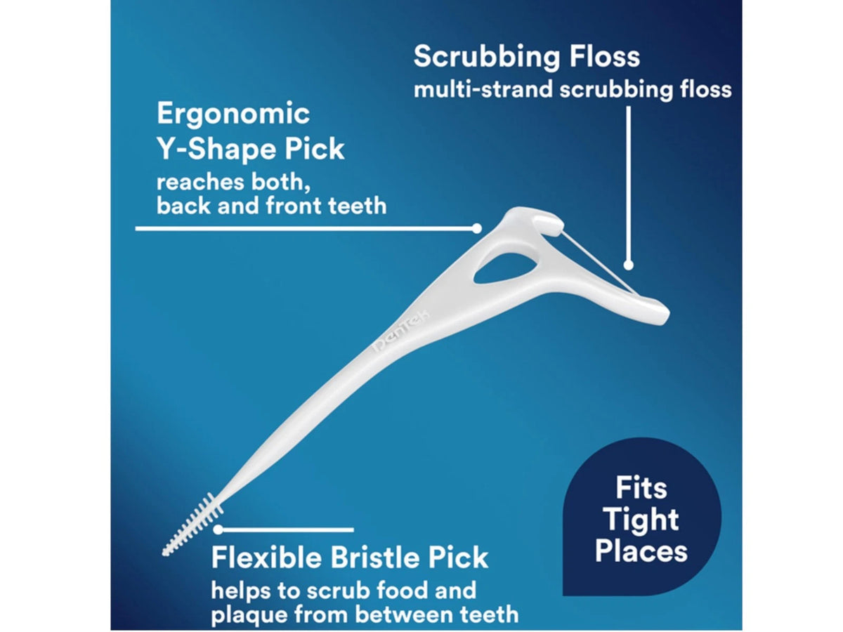 DenTek Easy Reach Complete Clean Floss Picks, with 75 Count (Pack of 3)