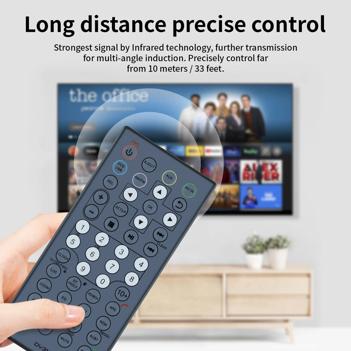 Replacement Remote Control For Furrion Entertainment System DV3100 DV3100-RC