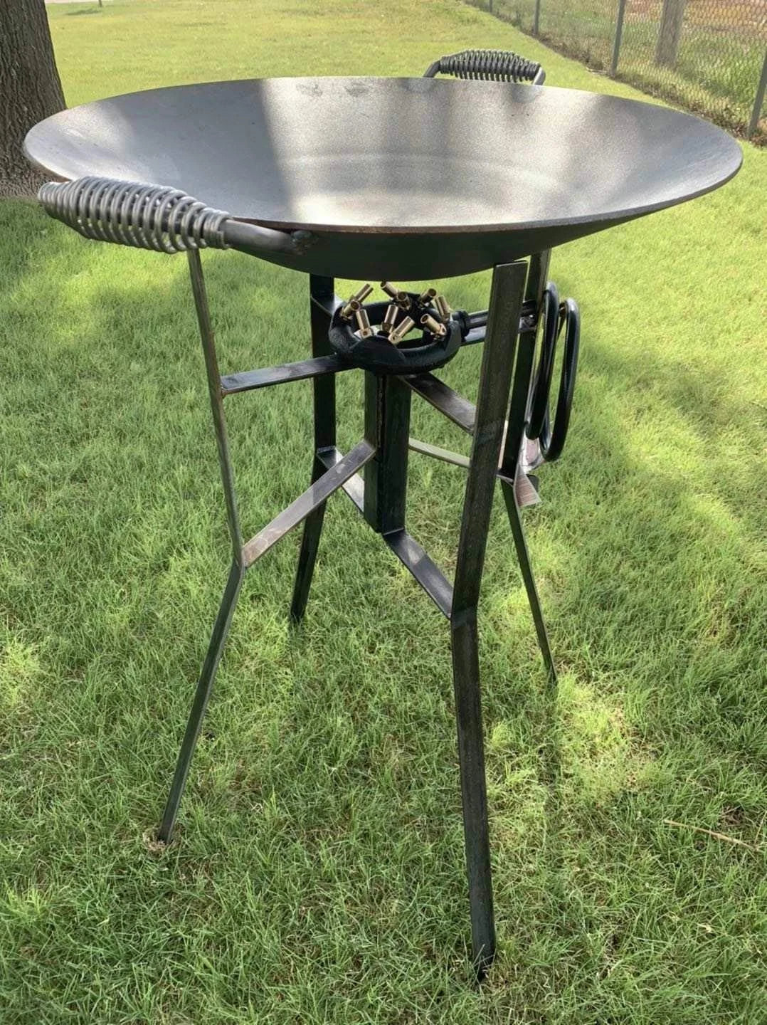 𝑴𝑬𝑵𝑺𝑰 10 Jets Homemade Cast Iron Burner Assembly Flame 8 inches, Black
