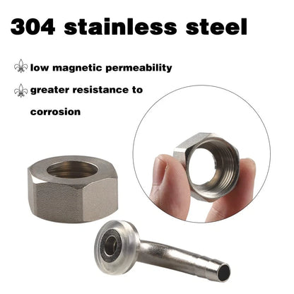 Beer Hex Nut with 90° Tail Piece Elbow Faucet Connector Accessories...