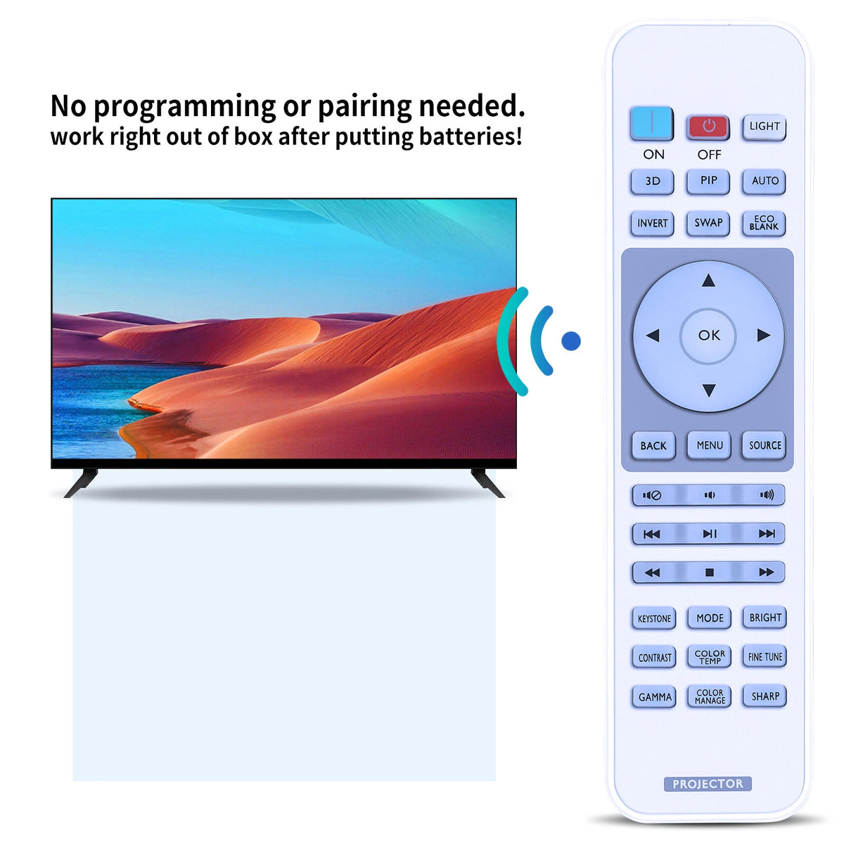 W1080 Remote Control For BenQ Projector W1050 W1110 W1075 W2000 HT2550 W1090