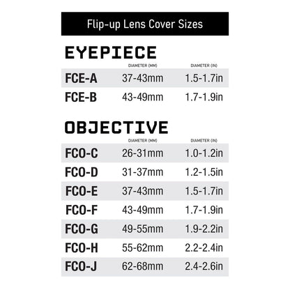 Monstrum Rubberized Flip-Up Rifle Eyepiece | 43-48 mm outside diameter, Black