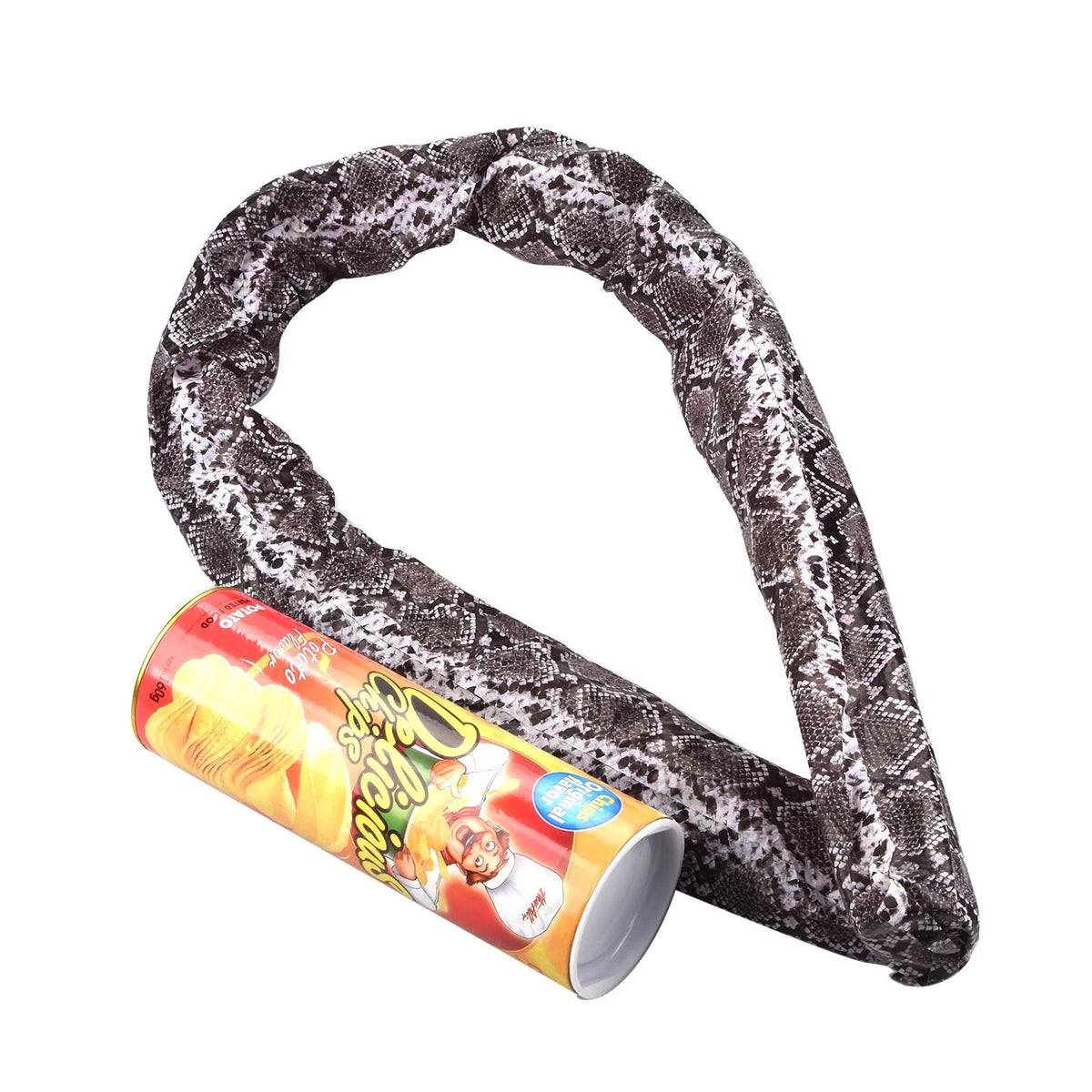 Kid Funny Hallowen Magic Snack Chips Can Flexible Spring Fake Snake Trick Joke