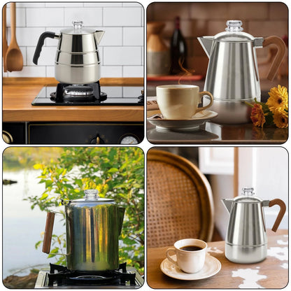 Hoowen 2 Pack Coffee Percolator Glass Top Replacement, Clear Small,