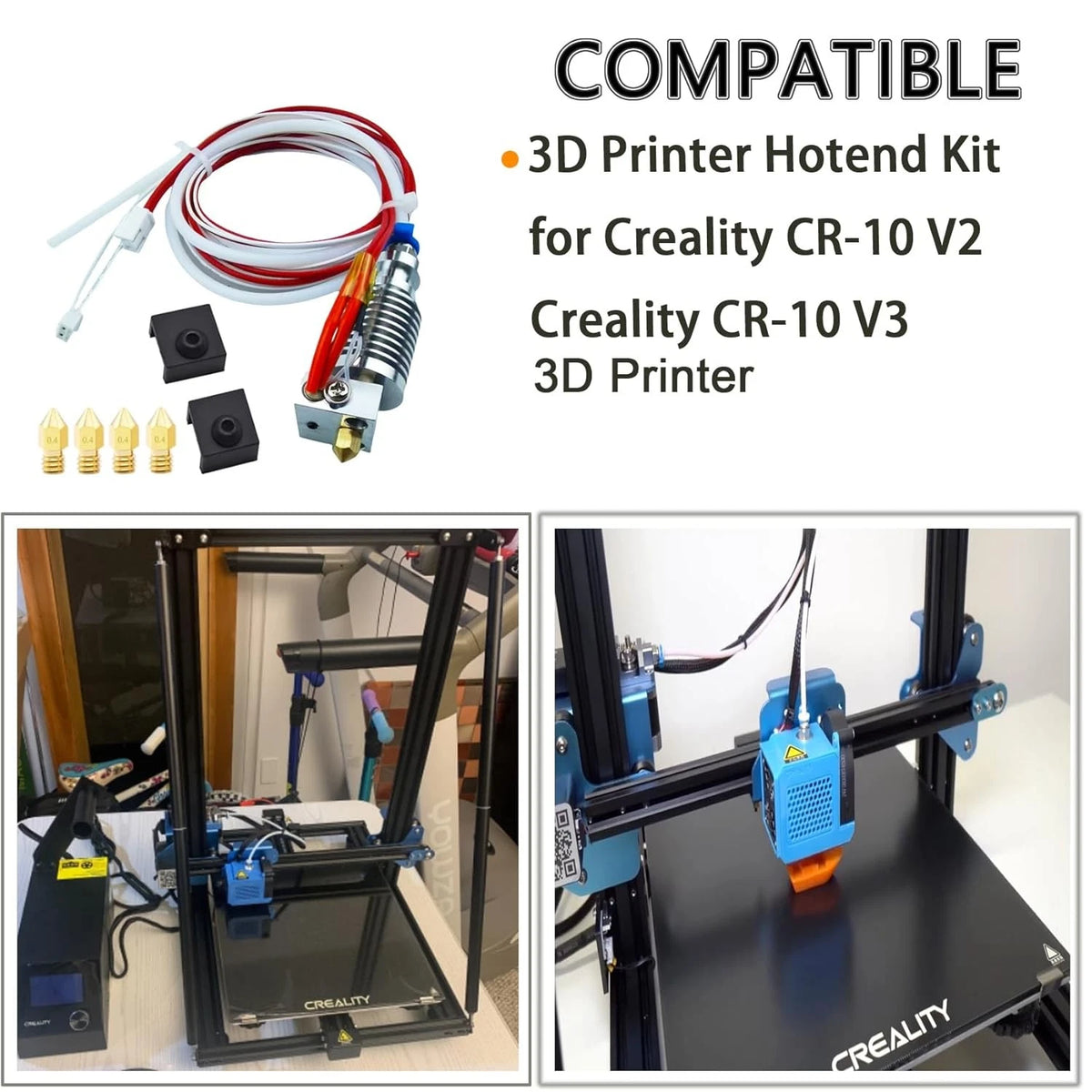3D Printer Hot End Kit,cr-10 v2 hotend and CR-10 V3 ，Assembled Hotend...