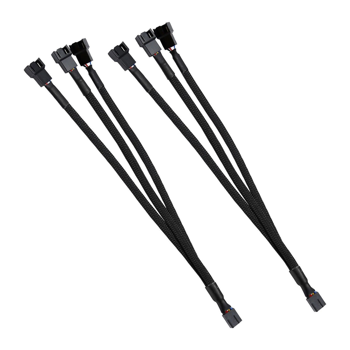 Female-to-Male 4 Pin 1 to 3 Way Cooling Fan Water Cooling PWM Fan Adapter
