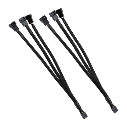 Female-to-Male 4 Pin 1 to 3 Way Cooling Fan Water Cooling PWM Fan Adapter
