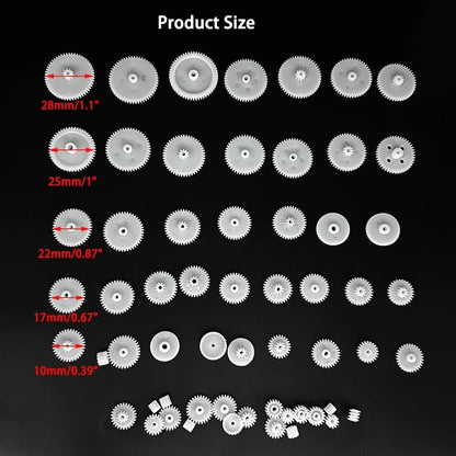 58PCS Small Gears Set Plastic Module 0.5 for DC Motor DIY Model Toys...