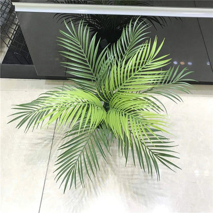 SzJias 12 Pcs Artificial Palm Leaves Branches Plants 20 in, Green